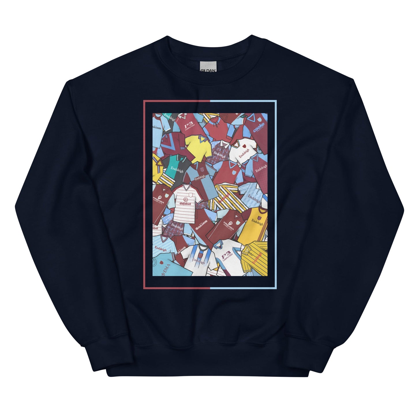 Burnley Classic Shirts Collage Retro Football Unisex Sweatshirt