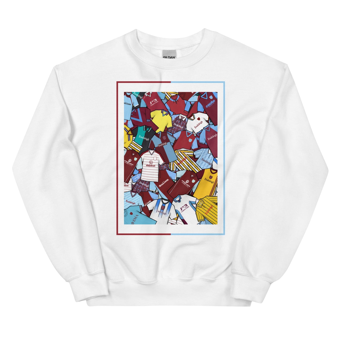 Burnley Classic Shirts Collage Retro Football Unisex Sweatshirt