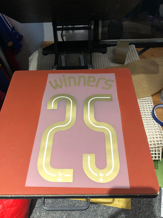 Tottenham Hotspur 2024/25 Winners 25 Gold Nameset