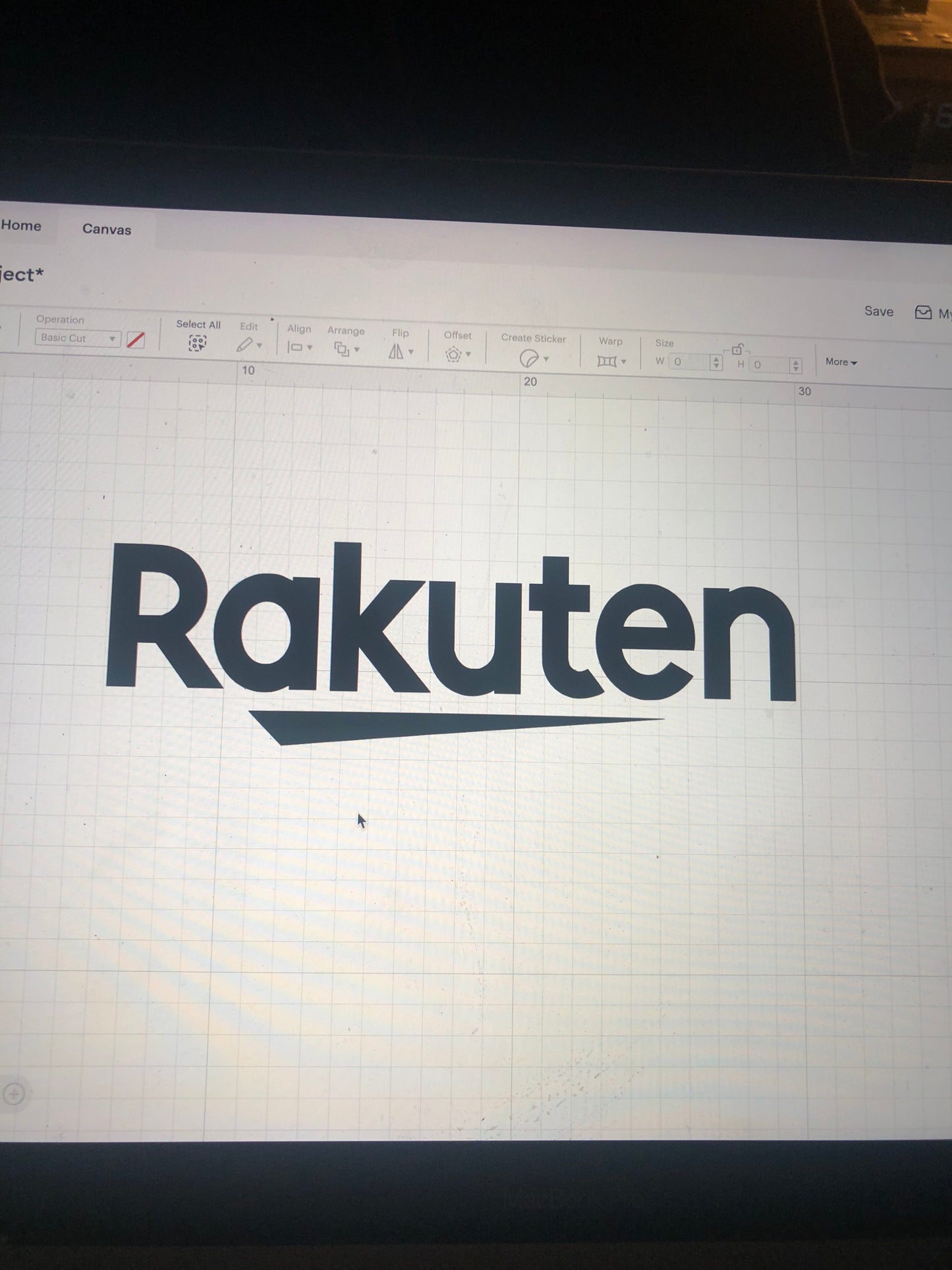 Rakuten Football Shirt Heat Transfer Vinyl Logo