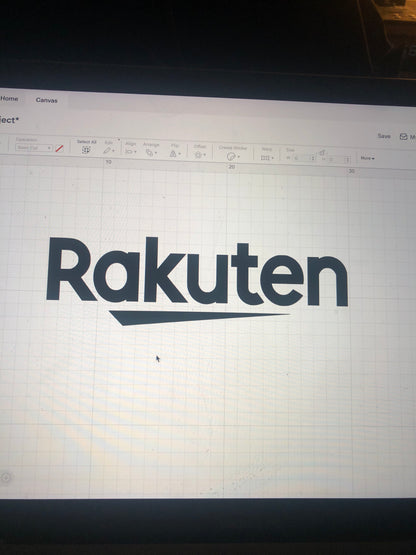 Rakuten Football Shirt Heat Transfer Vinyl Logo