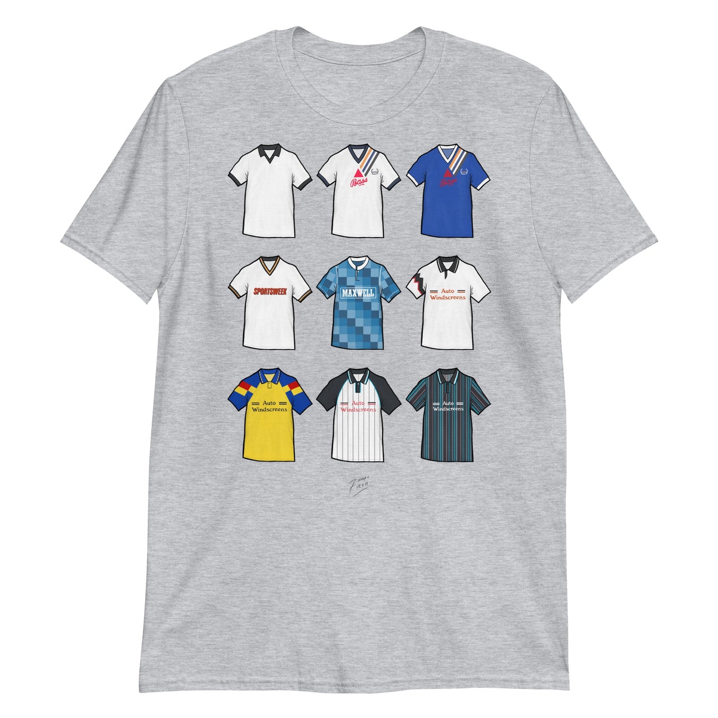 Derby Inspired Retro Shirts Illustrated T-Shirt (9 Classic Shirt Artwork)