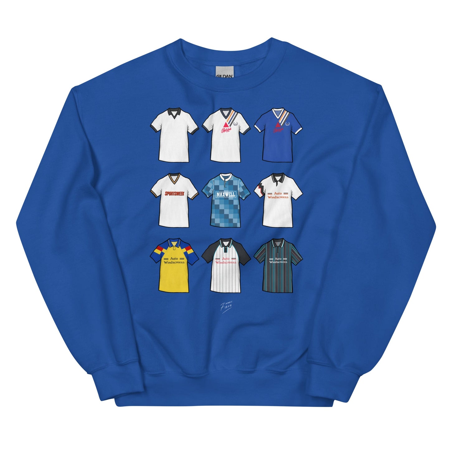 Derby Retro Shirts Unisex Themed Sweatshirt (9 Classic Shirt Artwork)