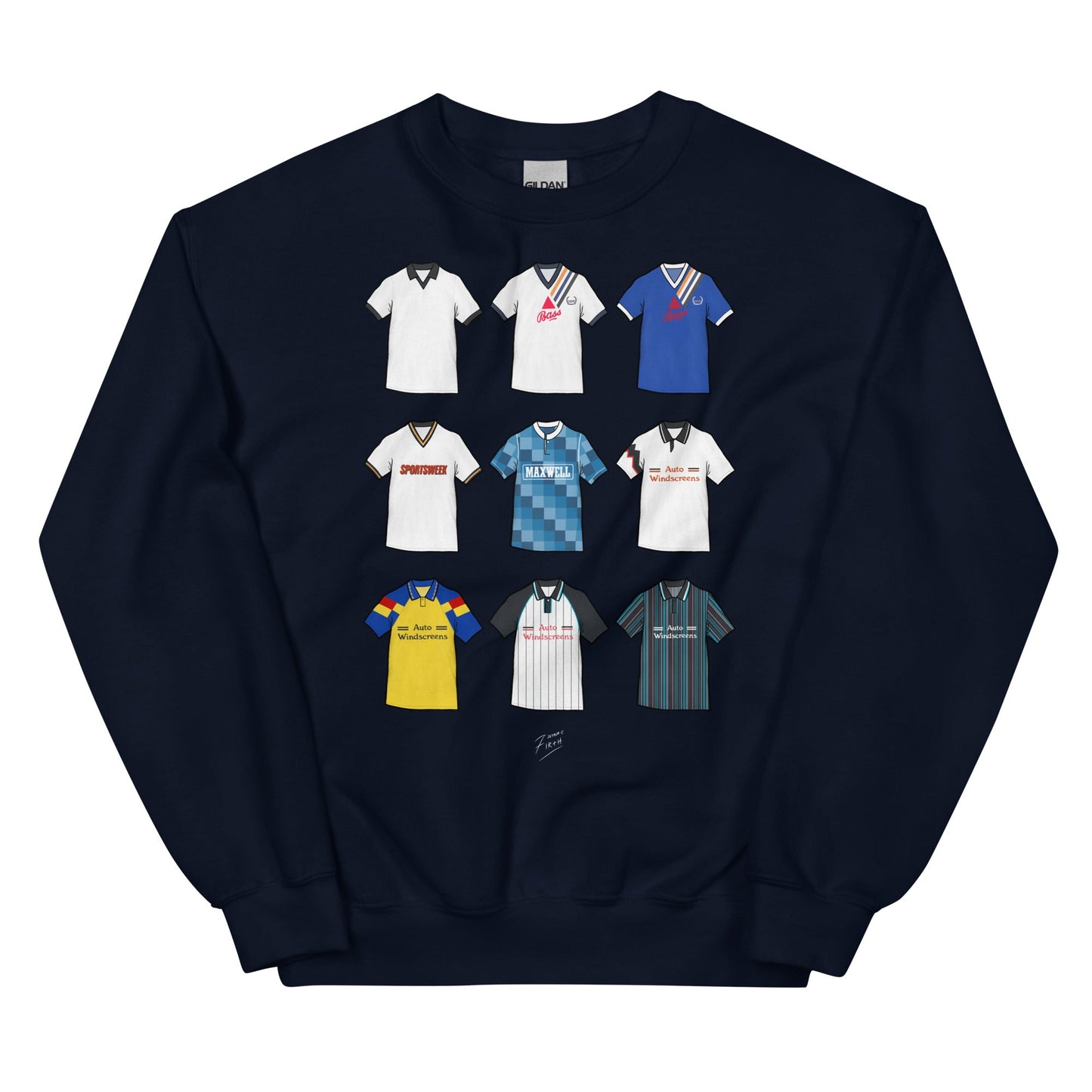 Derby Retro Shirts Unisex Themed Sweatshirt (9 Classic Shirt Artwork)