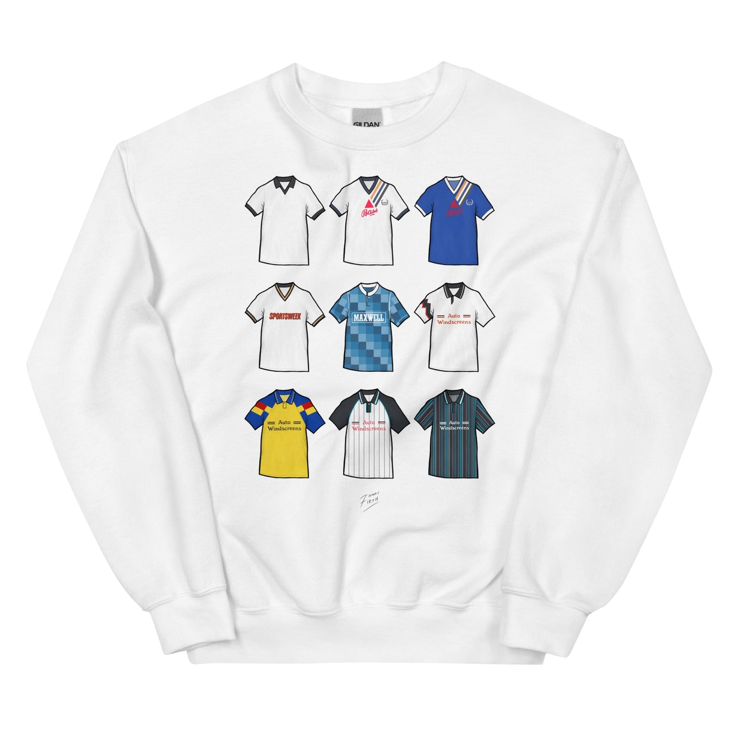 Derby Retro Shirts Unisex Themed Sweatshirt (9 Classic Shirt Artwork)
