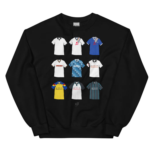 Derby Retro Shirts Unisex Themed Sweatshirt (9 Classic Shirt Artwork)