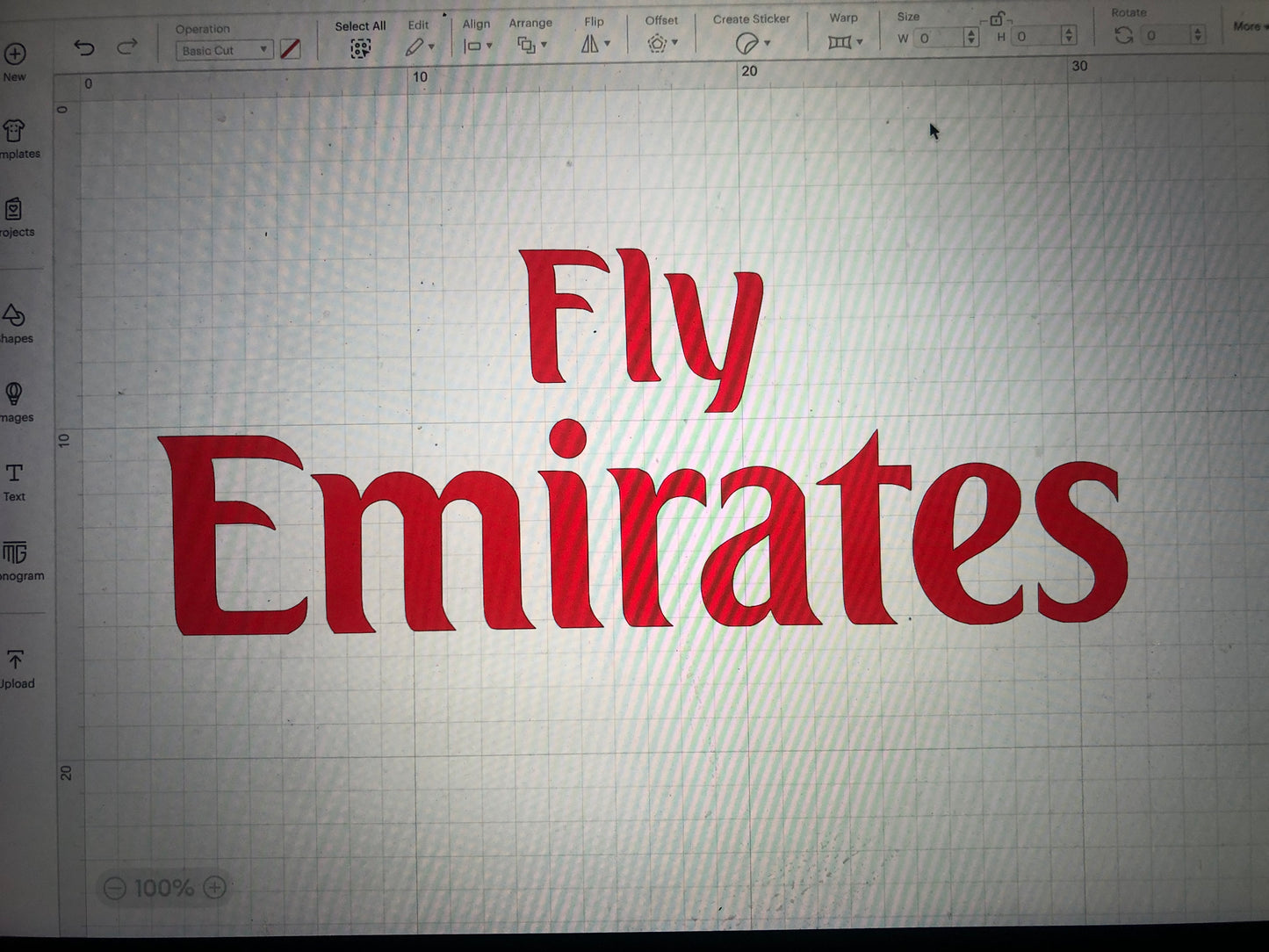 Fly Emirates Football Shirt Sponsor Vinyl Heat Transfer