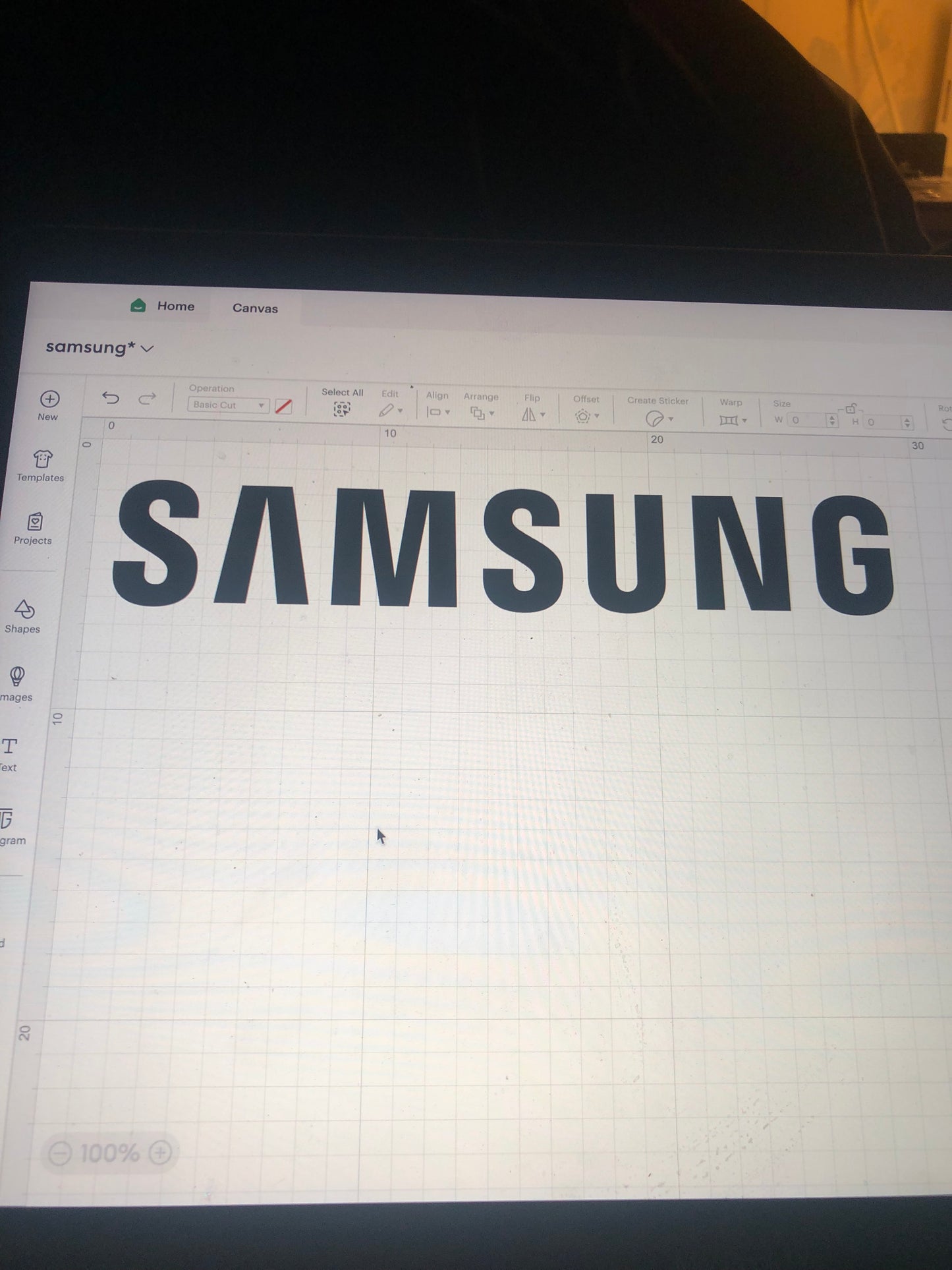 Samsung Football Shirt Vinyl Heat Transfer Logo