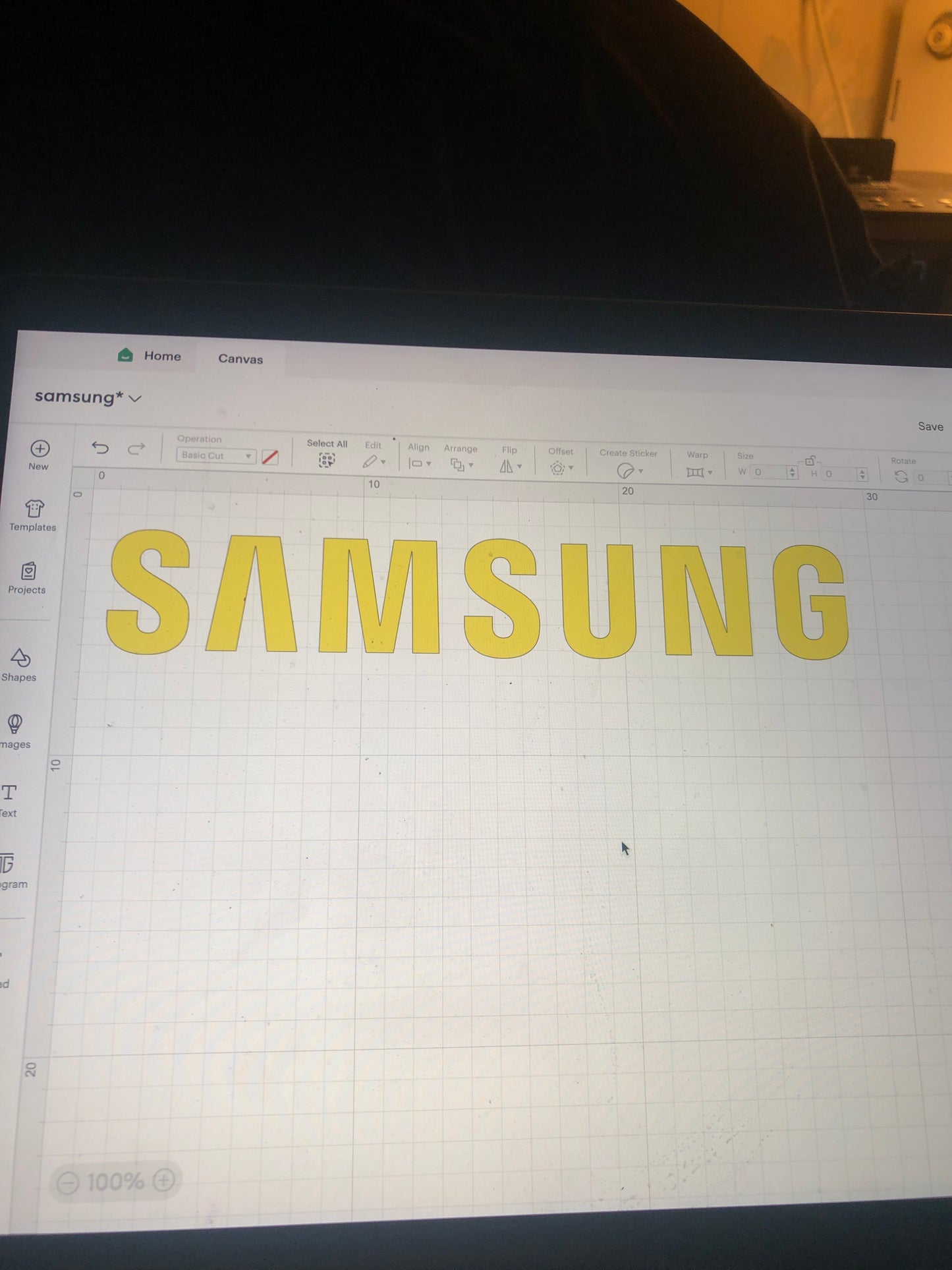 Samsung Football Shirt Vinyl Heat Transfer Logo