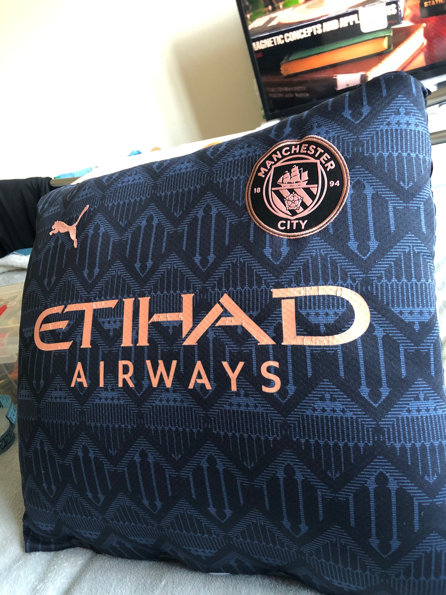 Vintage Retro Manchester City Cushion / Pillow cover
