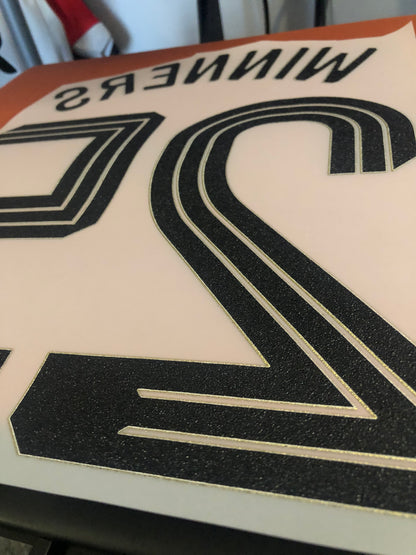 Newcastle United Carabao Cup Final ‘winners 25’ nameset heat transfer