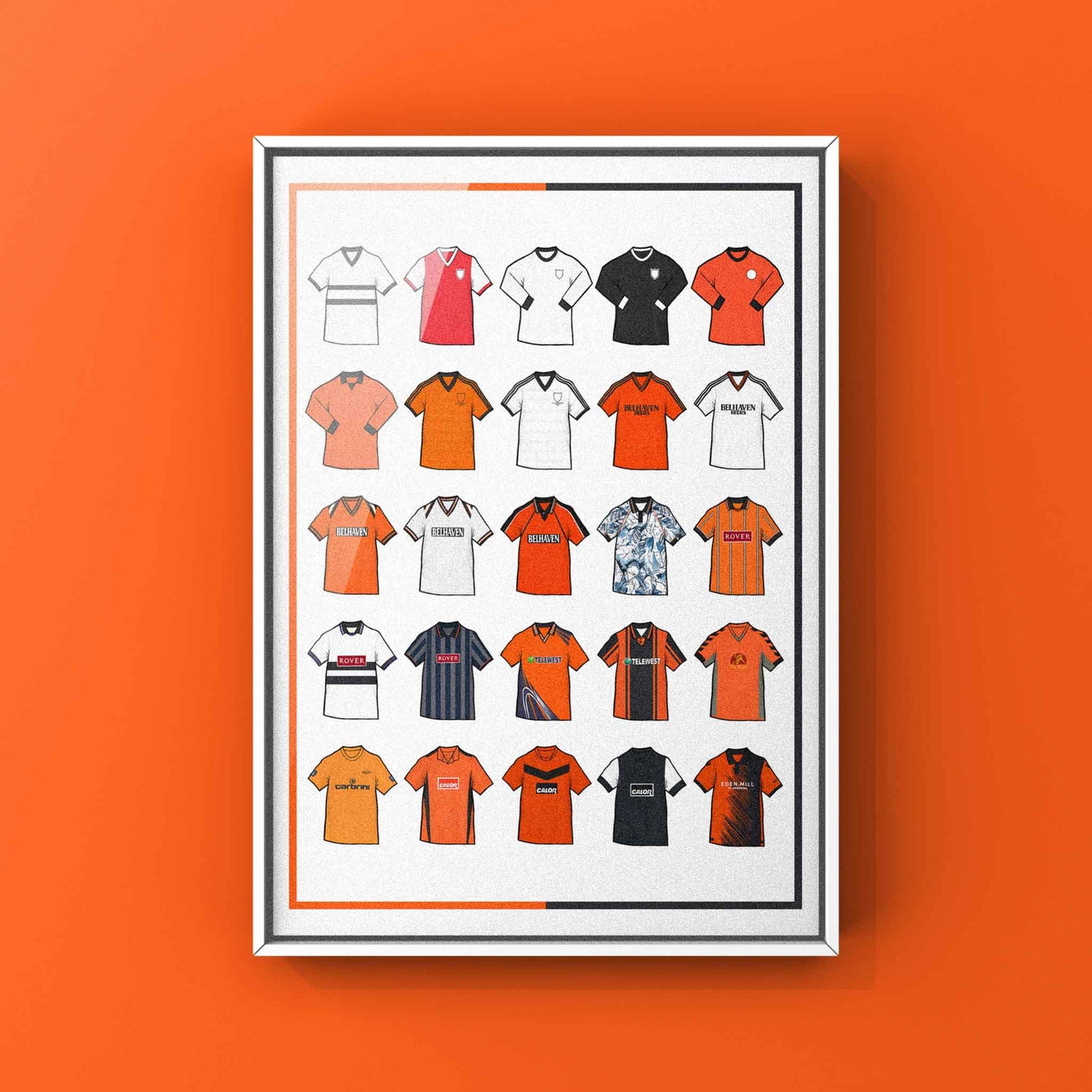 Dundee Utd Retro Shirts Football Print