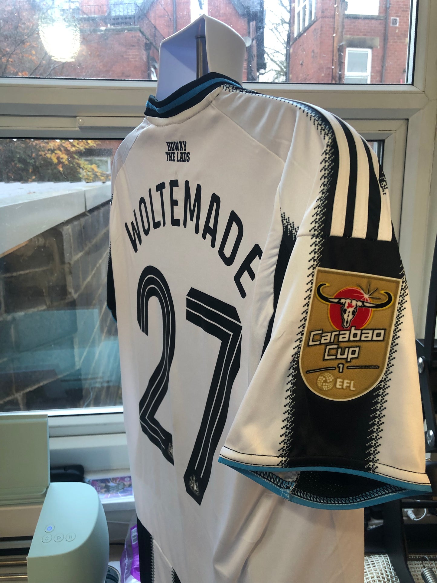 Newcastle United 2025/26 Home Shirt Woltemade 27 EFL Cup