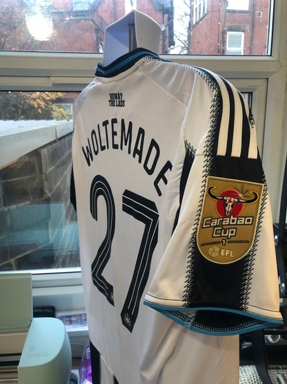Newcastle United 2025/26 Home Shirt Woltemade 27 EFL Cup