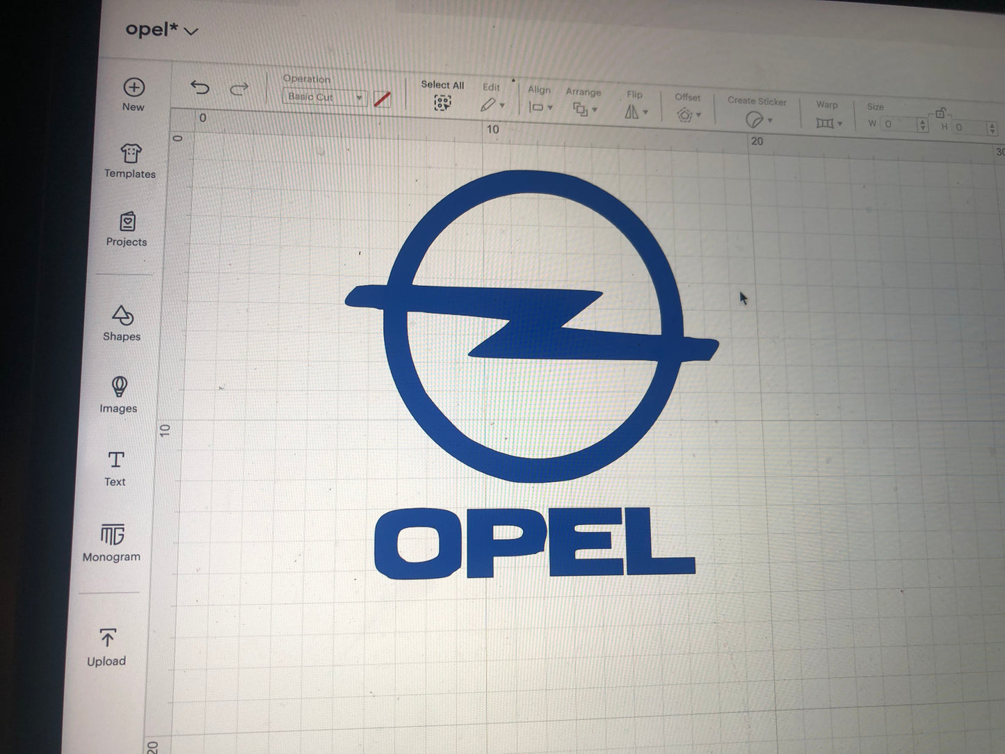 Opel Football Shirt Heat Transfer Logo