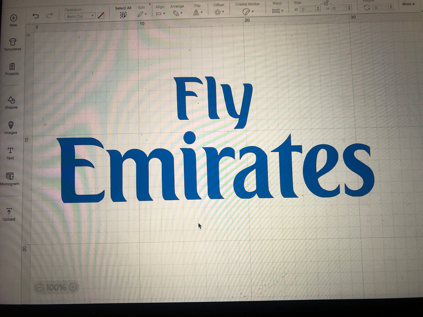 Fly Emirates Football Shirt Sponsor Vinyl Heat Transfer