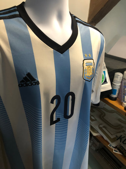 Argentina 2014 World Cup Home Shirt, Aguero 20