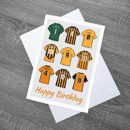 Hull Legends Shirts Birthday, Fathers Day, Mothers Day Football Card With Envelope