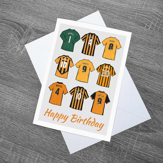 Hull Legends Shirts Birthday, Fathers Day, Mothers Day Football Card With Envelope