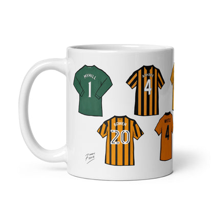 Hull Legends of the Tigers Shirts Illustrated Handmade Ceramic Football Mug