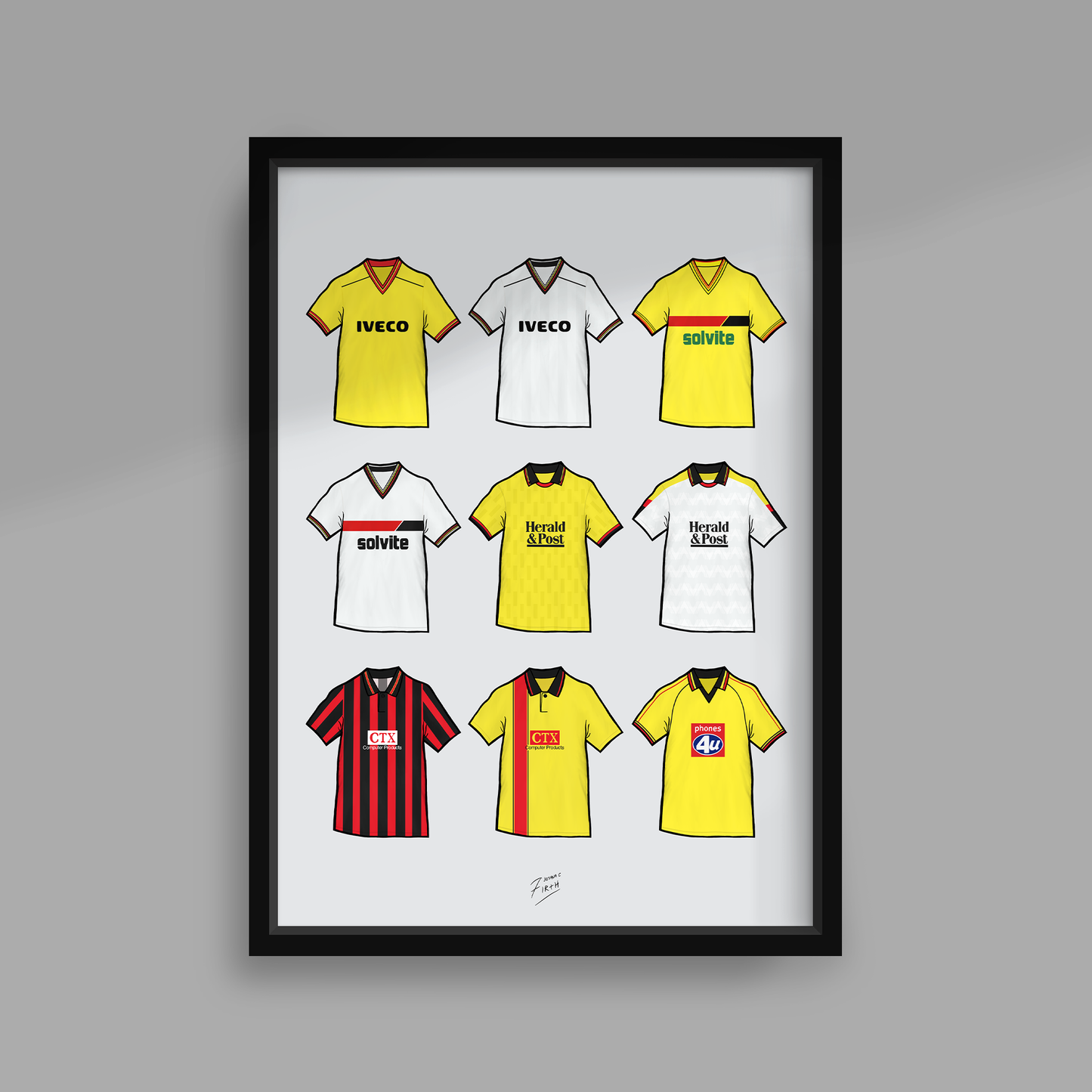 Watford Retro Shirts Print