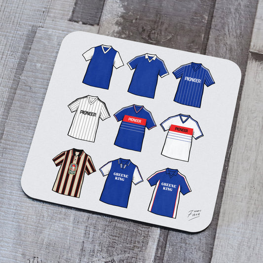 Ipswich Retro Shirts Memorabilia Football Coaster