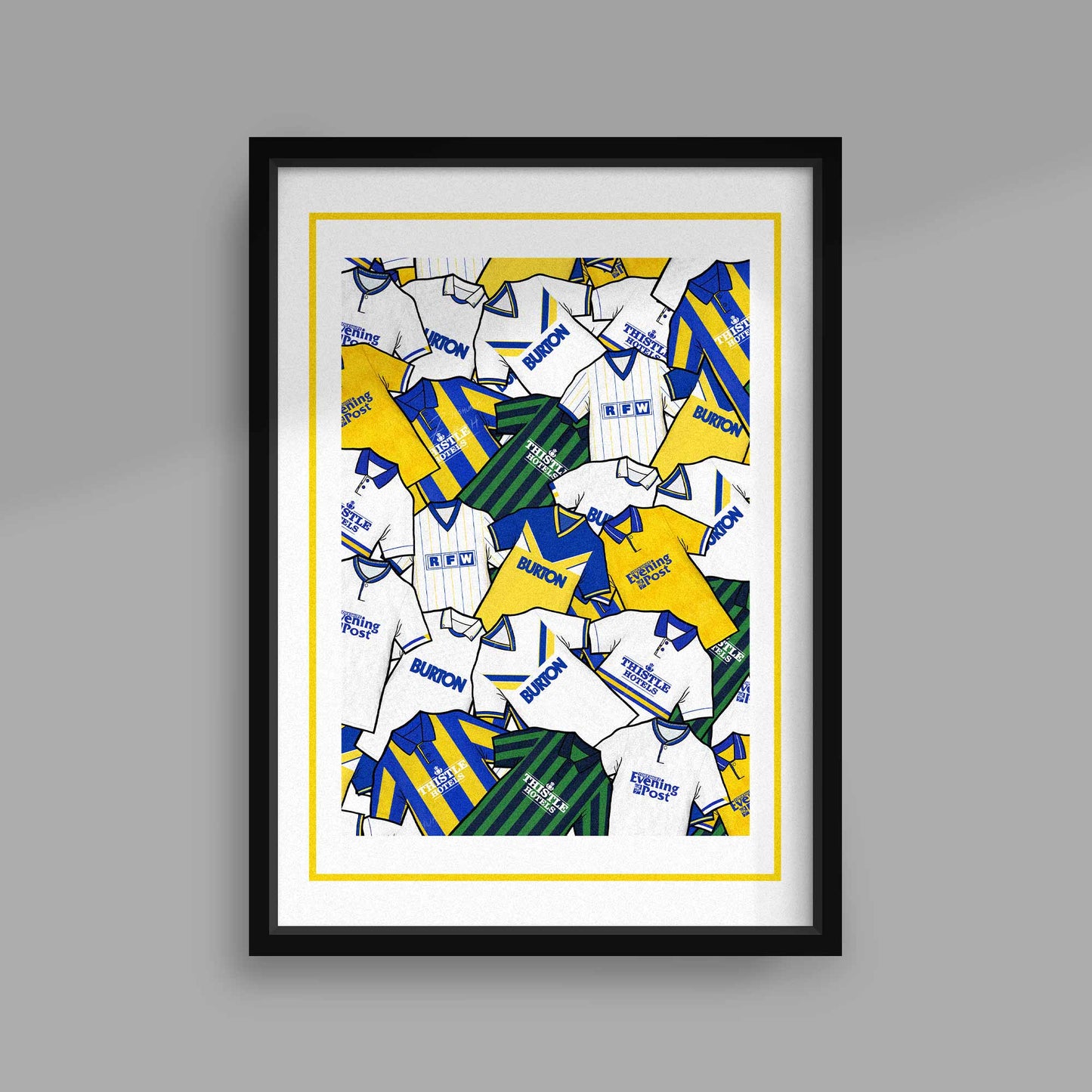 Leeds Retro Shirts Football Print