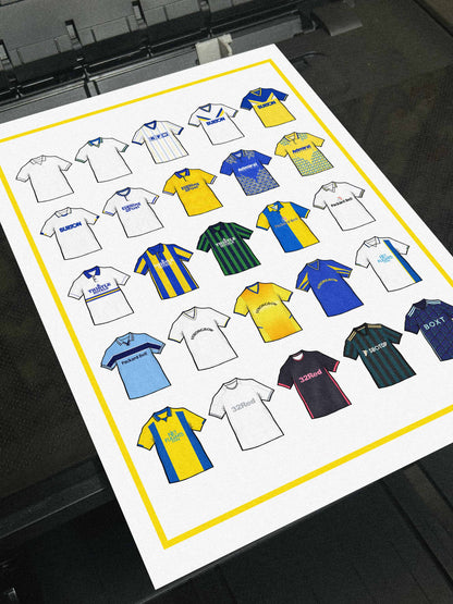 Leeds Retro Shirts Football Print