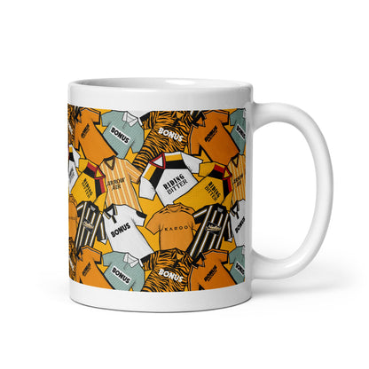 Hull Retro Shirts Collage Illustrated Ceramic Football Mug