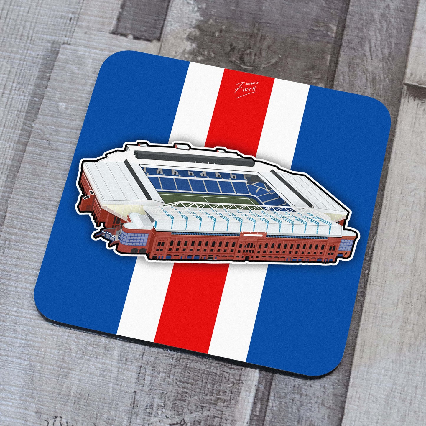 Ibrox Stadium Inspired Football Coaster