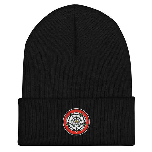 Barnsley Themed Yorkshire Rose Inspired Cuffed Beanie