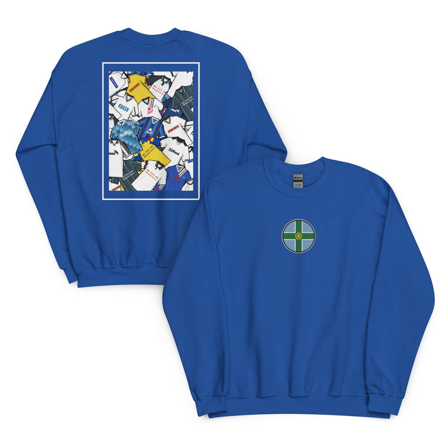 Derbyshire Flag & Derby Retro Shirts Unisex Sweatshirt