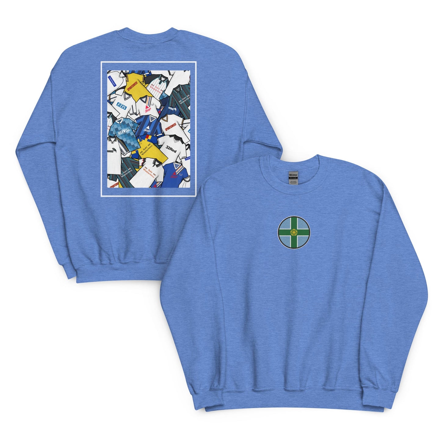 Derbyshire Flag & Derby Retro Shirts Unisex Sweatshirt
