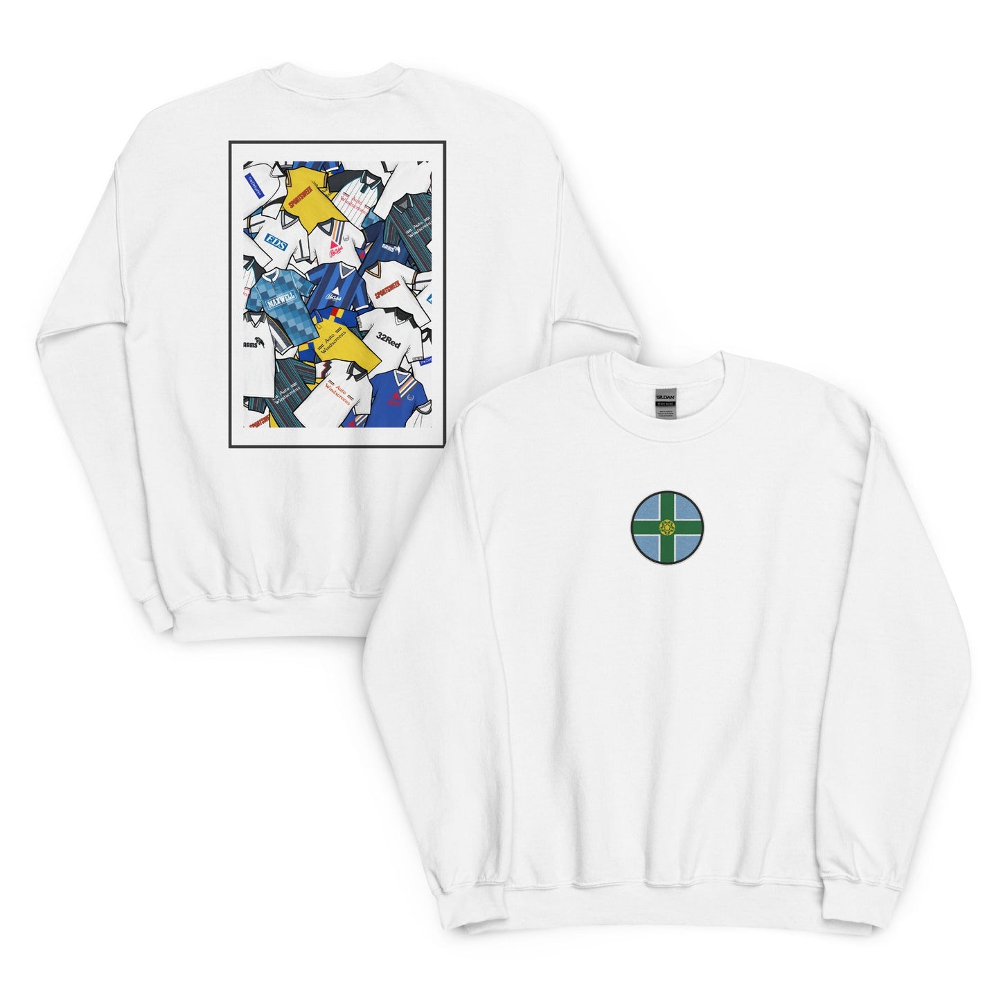 Derbyshire Flag & Derby Retro Shirts Unisex Sweatshirt