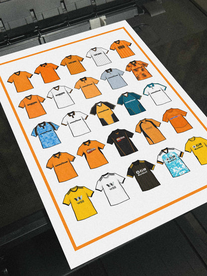 Wolverhampton Retro Shirts Football Print