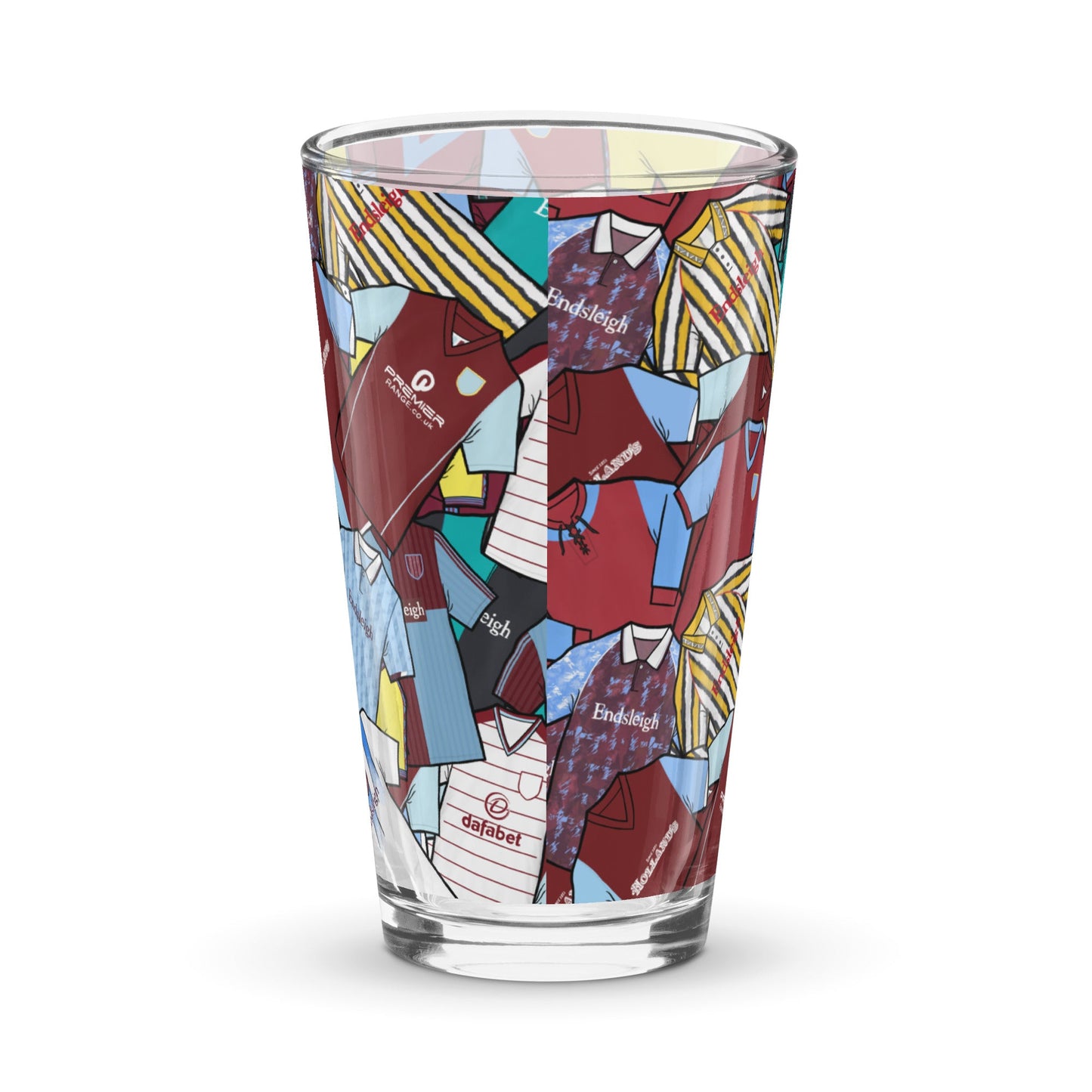 Burnley Retro Inspired Jerseys Shaker Pint Glass