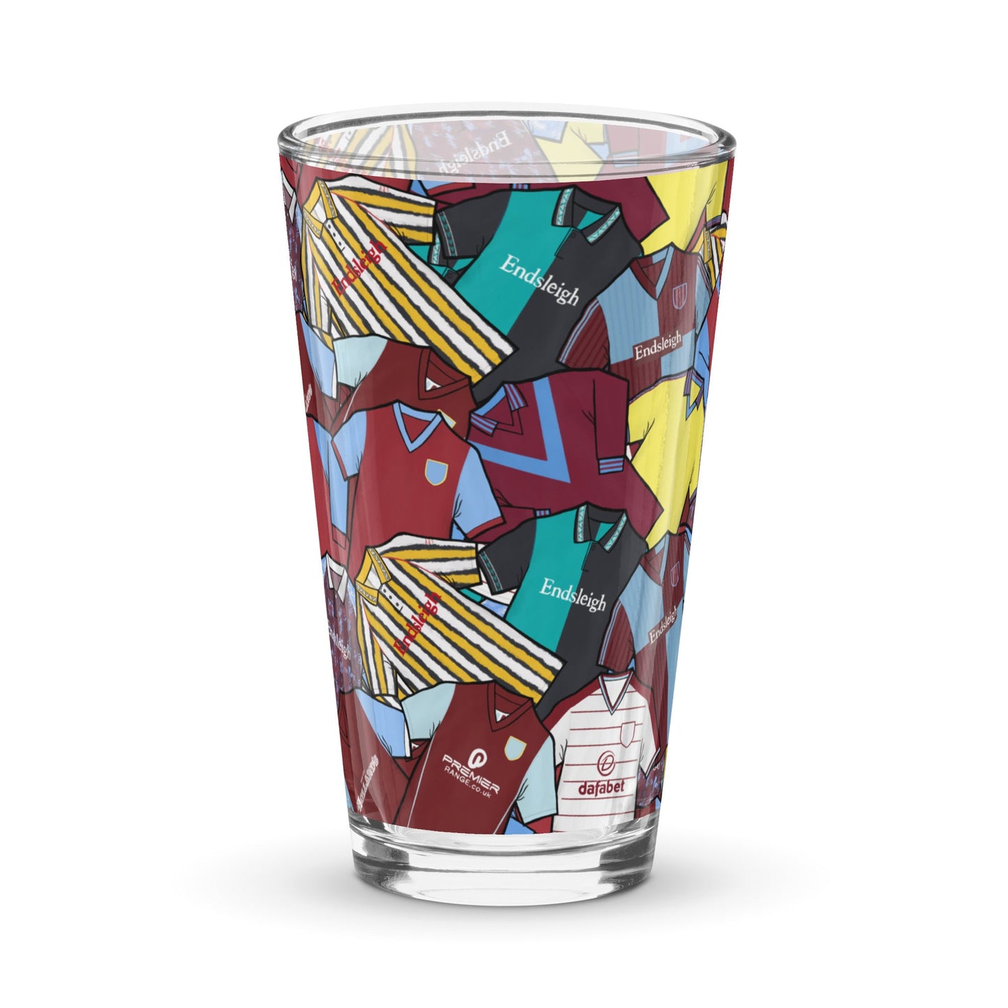 Burnley Retro Inspired Jerseys Shaker Pint Glass