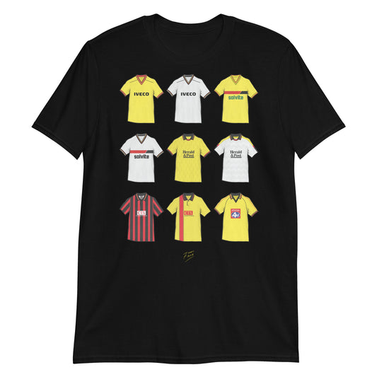 Watford Retro Shirts Illustrated Football T-Shirt