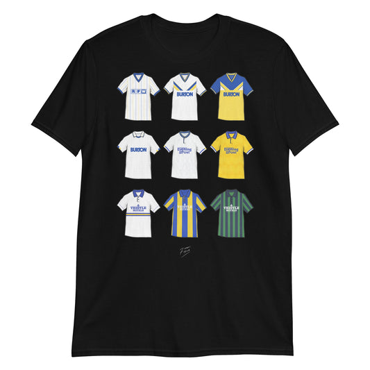 Leeds Retro Shirts Illustrated Football T-Shirt