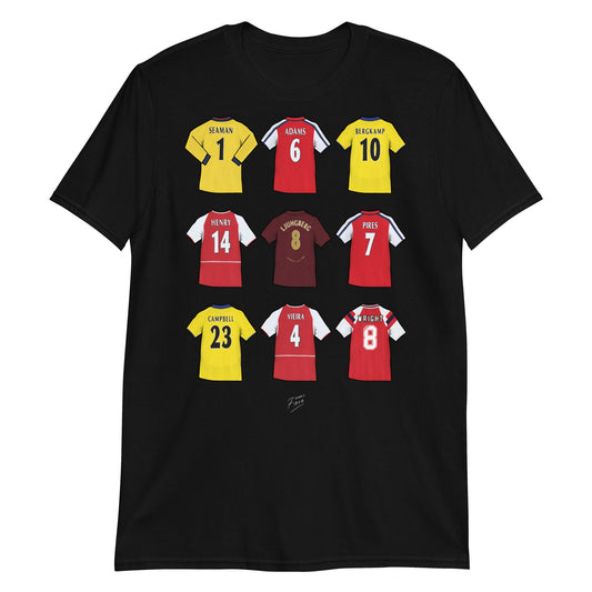 Gunners Legends Shirts Illustrated Football T-Shirt