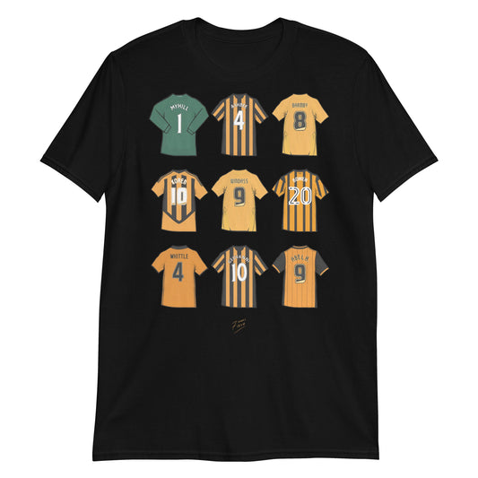 Hull Legends of the Tigers Illustrated Football Themed T-Shirt