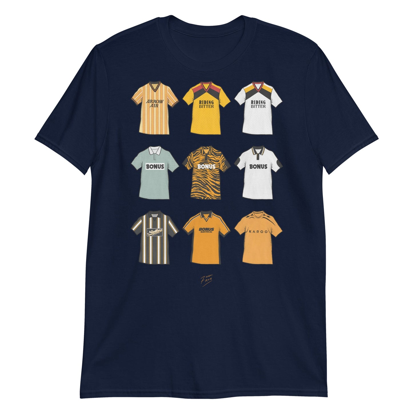 Hull Retro Shirts Illustrated Football T-Shirt