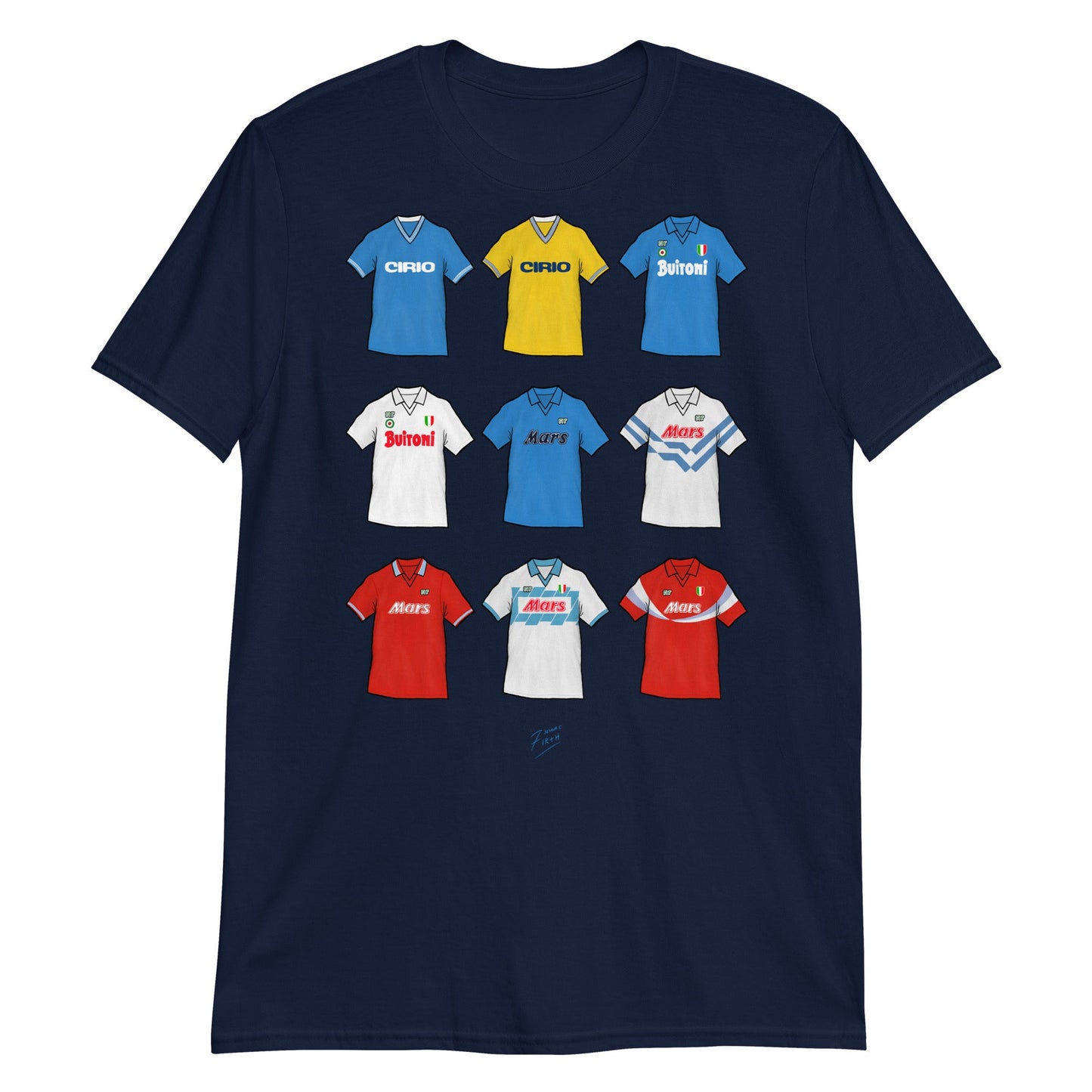 Napoli Retro Shirts Illustrated Football T-Shirt