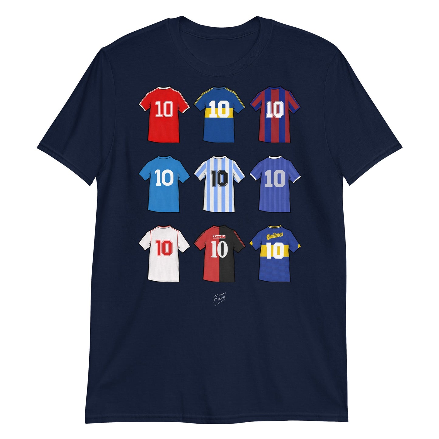Diego Maradona Shirts Illustrated Football T-Shirt