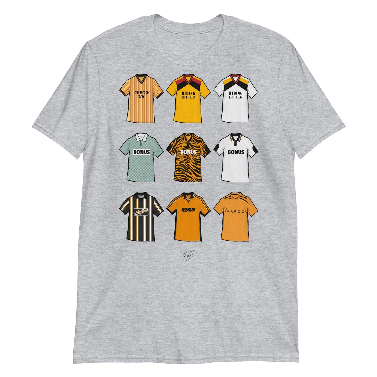 Hull Retro Shirts Illustrated Football T-Shirt