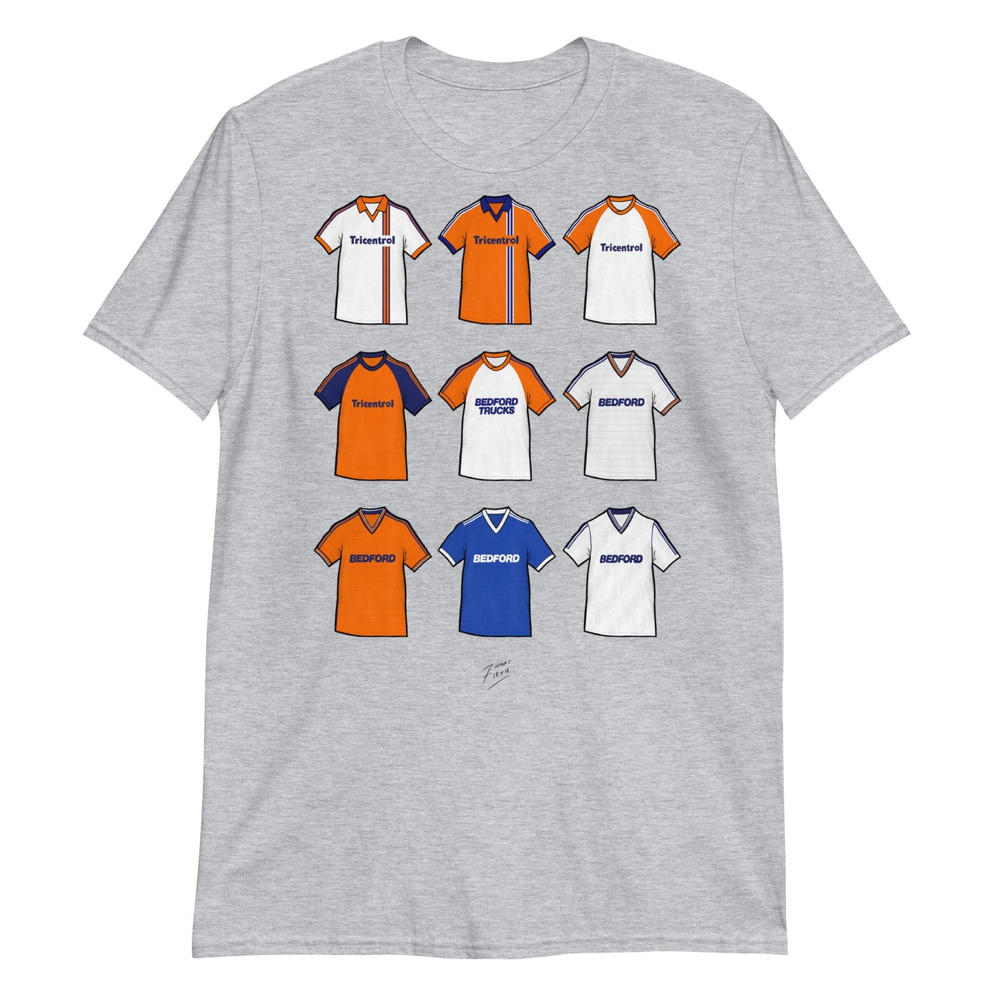 Luton Retro Shirts Illustrated Football T-Shirt