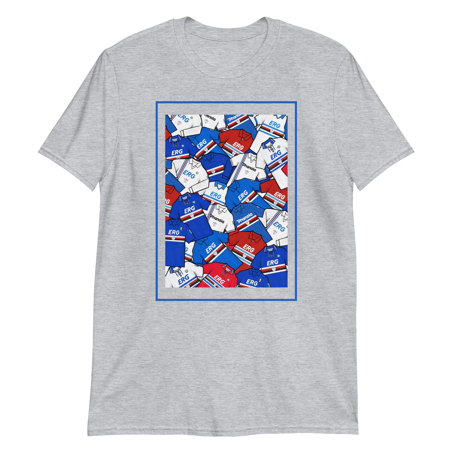 Sampdoria Retro Football Themed Unisex T-shirt