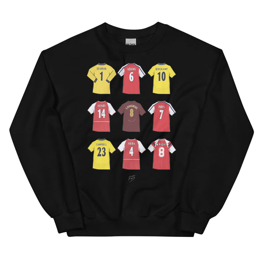 Gunners Legends Shirts Illustrated Football Unisex Sweatshirt
