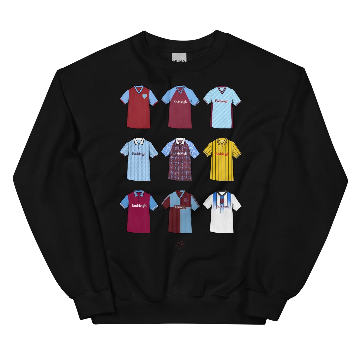 Burnley Retro Shirts Unisex Themed Sweatshirt (9 Classic Shirt Artwork)