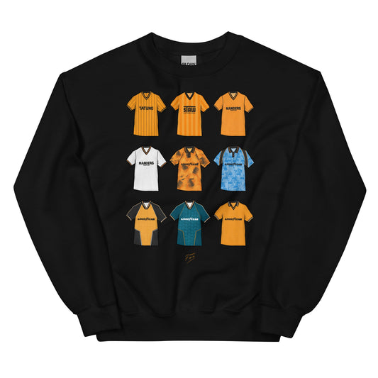 Wolverhampton Retro Shirts Unisex Themed Sweatshirt (9 Classic Shirt Artwork)